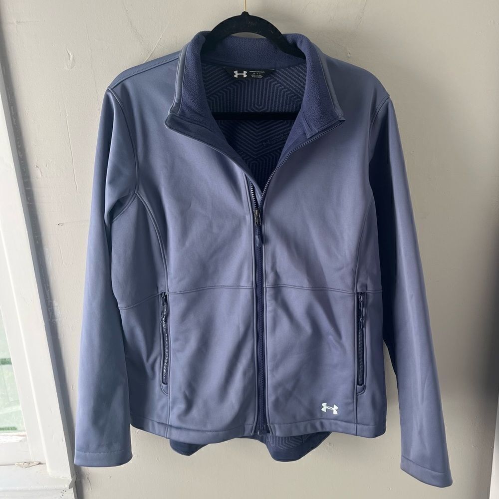Under Armour Cold Infrared Softshell Jacket Steel Blue - Picture 1 of 7
